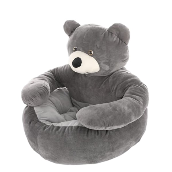 Björnfärgad Halvinklädd Djursäng Gray 55CM