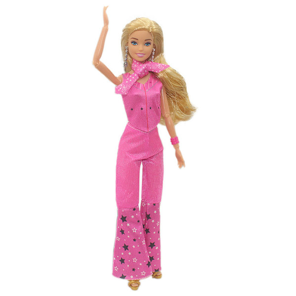 Barbie Filmen - Samlardocka i Rosa och Vit Rutiga Klänning Q5