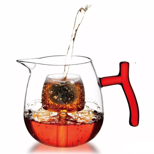 16oz Glas Teekanna med Infuser, Spisplatta Säker