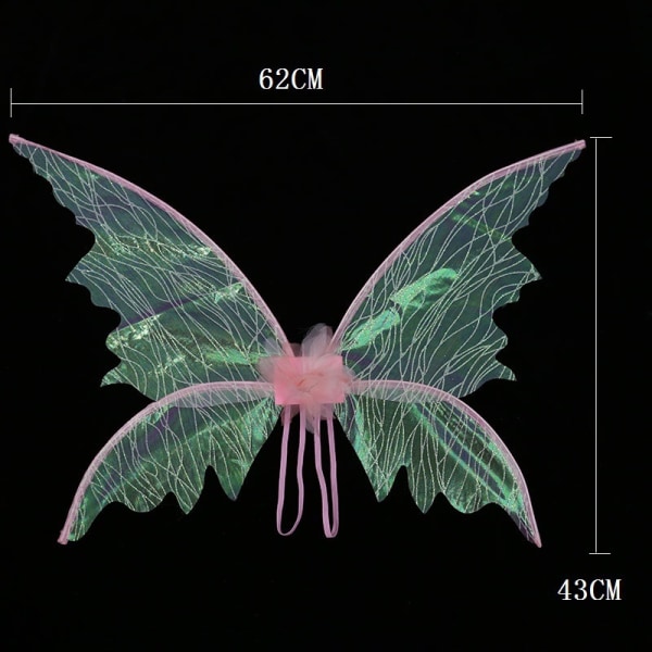Butterfly Fairy Halloween Kostym Änglavingar 62*43CM pink