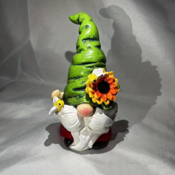 Havefigur til Haven, Resin Havefigur Udendørs Dekoration Green