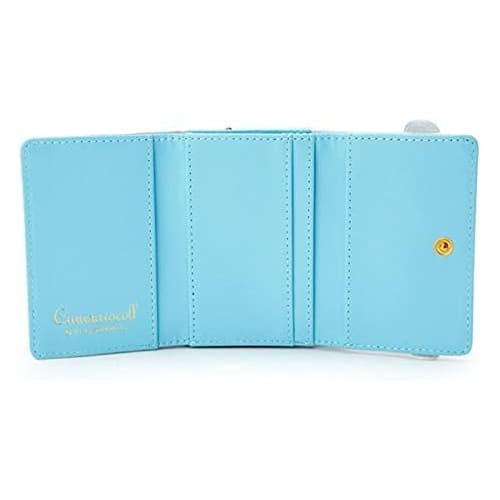 Söt Modetecknad Karaktär Liten Plånbok Kort Damplånbok Läder Tri-fold Plånbok Blue