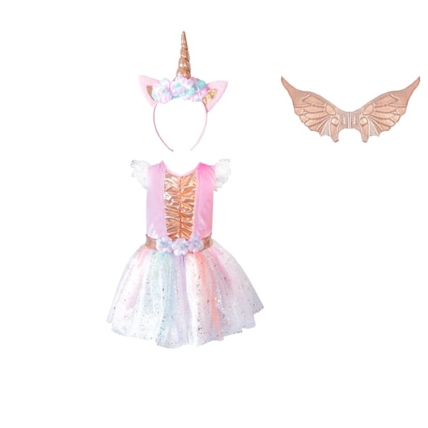 Unicorn Princess Dress Up kläder för små flickor S