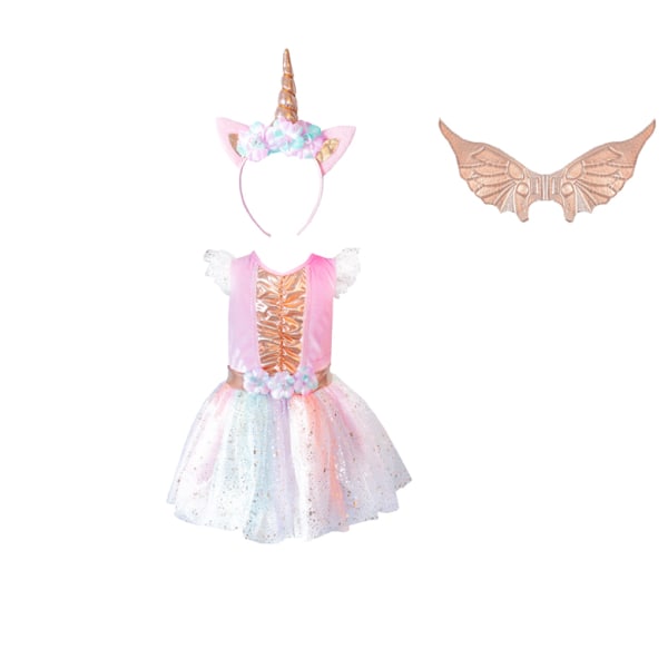 Unicorn Princess Dress Up kläder för små flickor S