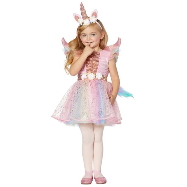 Unicorn Princess Dress Up kläder för små flickor L