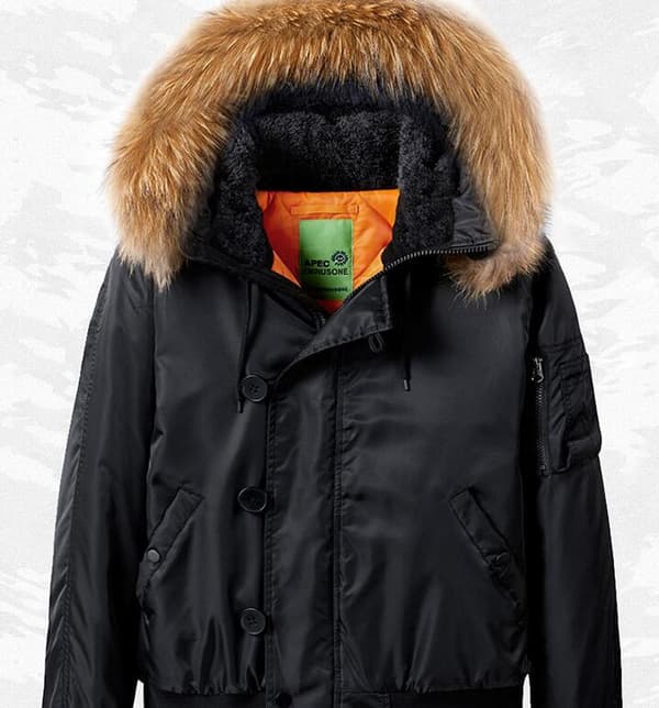 Mænds Tyk Polstret Jakke til Efterår og Vinter Black 2XL