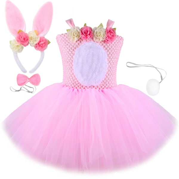 Baby Girl Påsk Klänning Ärmlös Bunny Tutu Dress L
