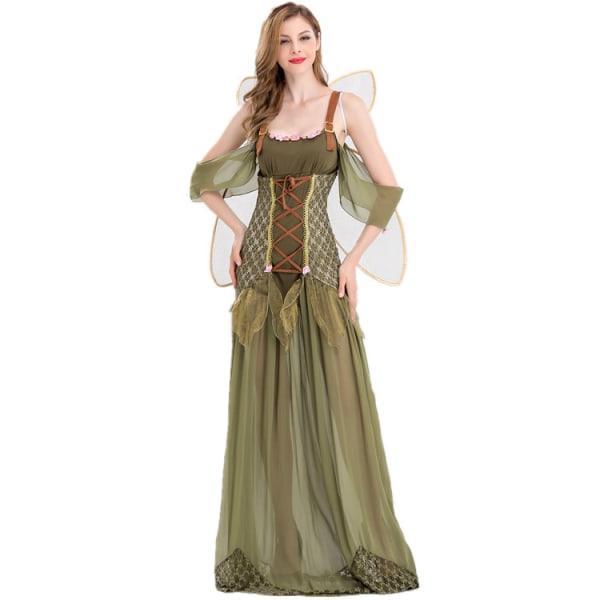 Kvinnor Skogsprinsessdräkt Halloween Fairy Kostymer L