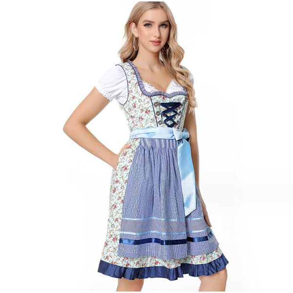 Naisten Oktoberfest-asu Cosplay-asu Blue M
