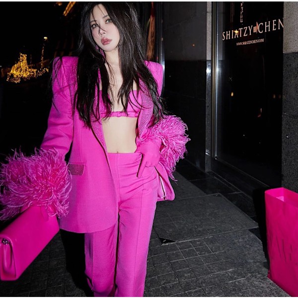 Dame Langærmet Blazer Casual Jakke M