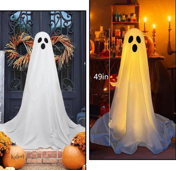2 st Lysande Spöklika Halloween-Dekorationer för Utomhus Two