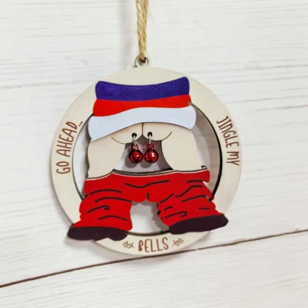 Roliga Julgranspynt i Trä - Jingle My Bells