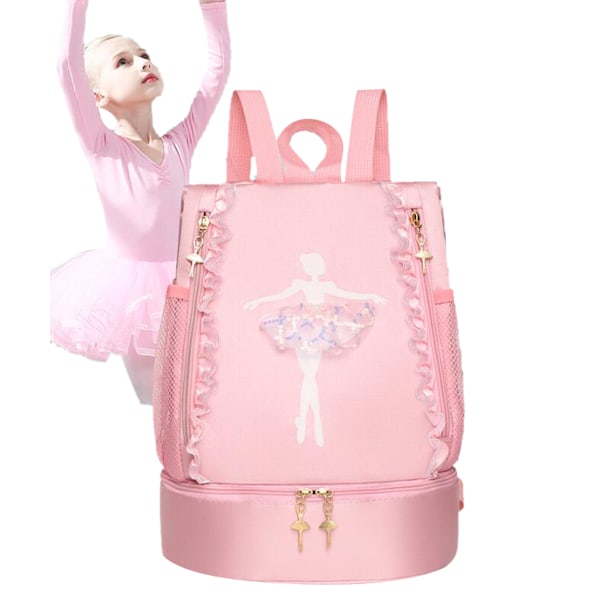Barnens axeldansryggsäck Latin Ballet Bokväska pink