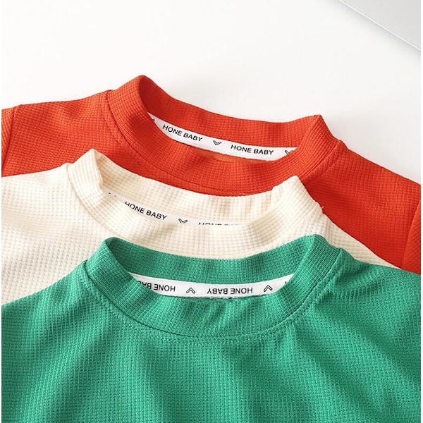 Sommarset för pojkar, kortärmad t-shirt med bokstavstryck och shorts green 110