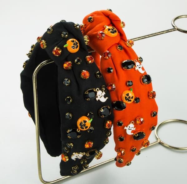 Halloween Spöklikt Pumpa Hårband Orange