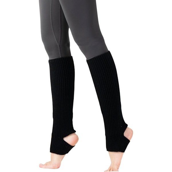 Balletbenvarmere til kvinder Strikket Stirrup Benvarmere White
