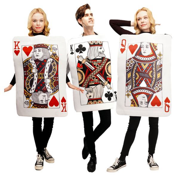 Hjerter Dame Kort Kostyme Style1
