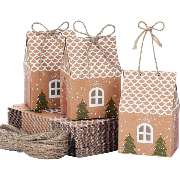 50-pack Julklappsförpackningar, Julkraftpappersgodisaskar