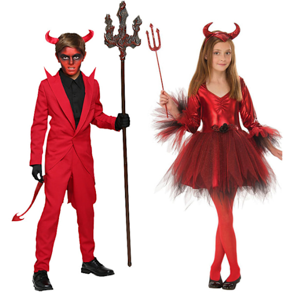 Devilkostym för flickor och pojkar, Halloweenklänning Boys M