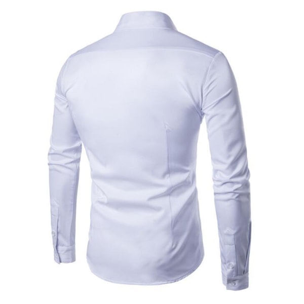 Klänningskjortor för män Långärmad skjorta white XL