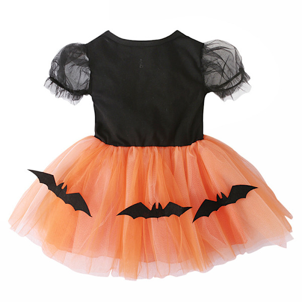 Toddler Baby Girl Halloween Outfit Pumpa Klänning 90