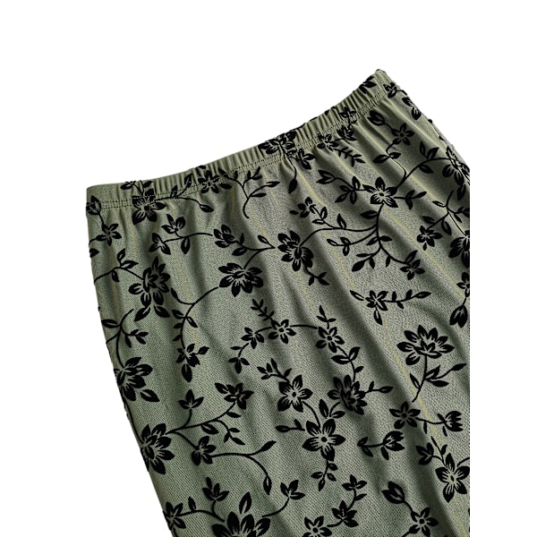 Lettuce Trim Hög Midja Mesh Fishtail Bodycon Lång Kjol för Dam green L