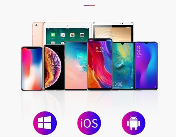 F9-5LED Digital Display Touch Trådløse 5.0 Hovedtelefoner White 2