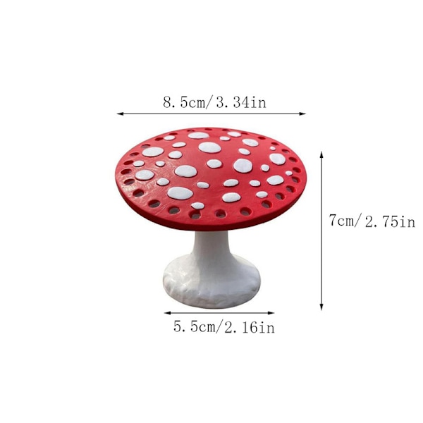 Smykkeholder med Svampe, Øreringeholder Red