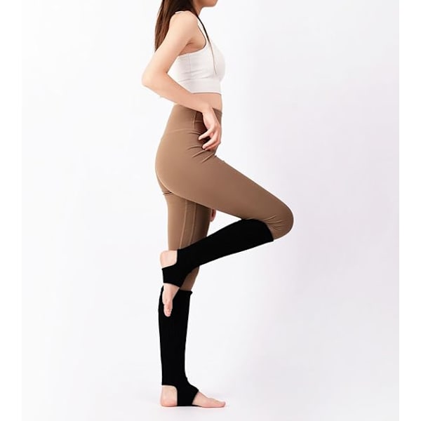 Balletbenvarmere til kvinder Strikket Stirrup Benvarmere White