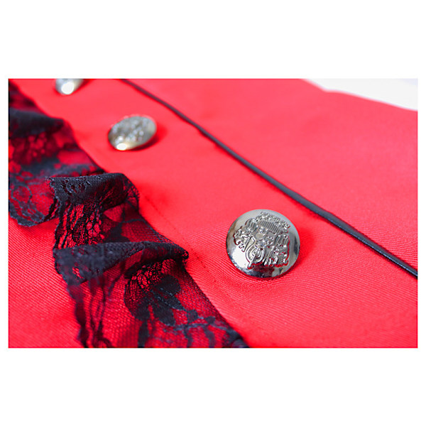 Gothic Steampunk Viktoriansk Renässans Medeltida Jacka för Kvinnor red M