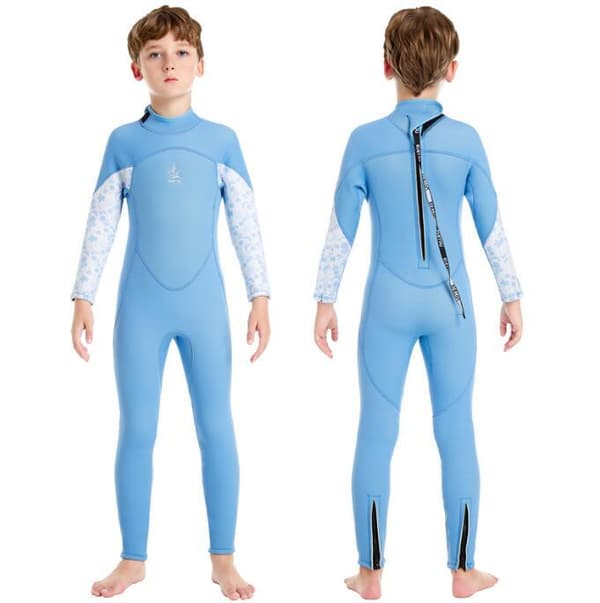 Barn One Piece långärmad baddräkt blue 3XL