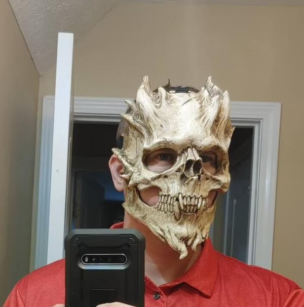 Dødningehodemaske Horror Halloween-maske Grey