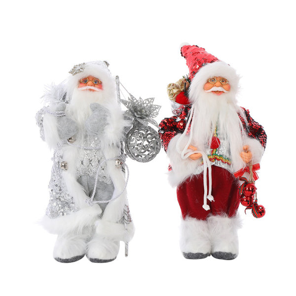Stående Julenissen Mini Figur - Julepynt Ornament Style 3