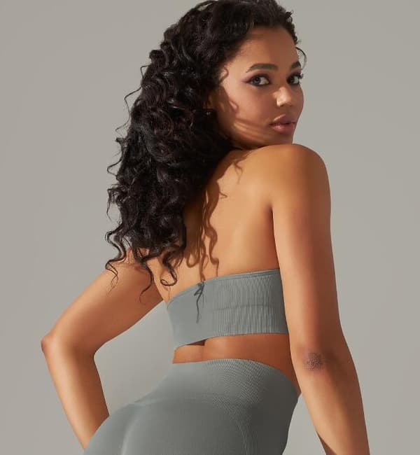 Solidfarget Stretch Yoga-tøy Gray L