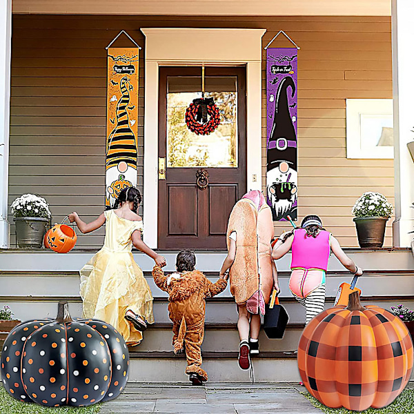Halloween PVC Uppblåsbar Pumpa för Utomhus Dekorationer Style 3