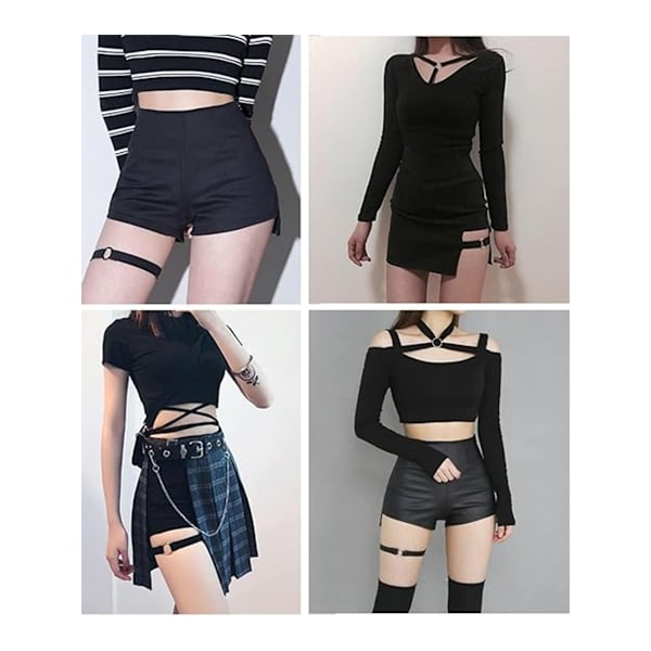 Dam asymmetrisk kjol hög midja gotisk dans kort mini bodycon kjolar S