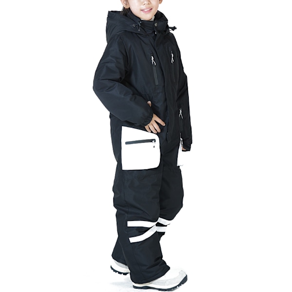 Barn One Piece Snowsuits Overall Skidoveraller Jackor black 120