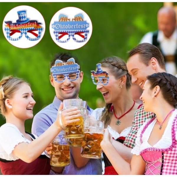 5 stk. München Oktoberfest Spooky Briller Fotorekvisit Style 16