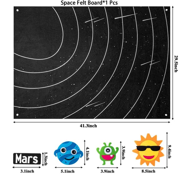 Outer Space Filt Story Board Sæt til Drenge og Piger