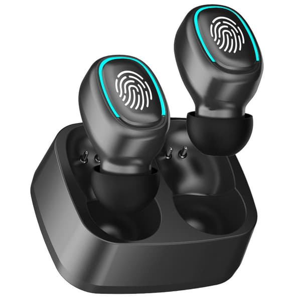 Bluetooth Ørepropper In-Ear, Trådløse Høretelefoner Berøringsstyring med Mic BLACK