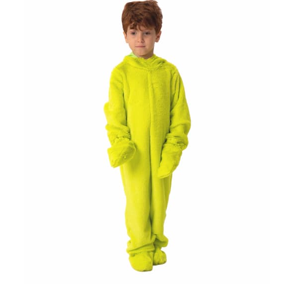 Julegrøn Stor Monsterkostume til Børn S