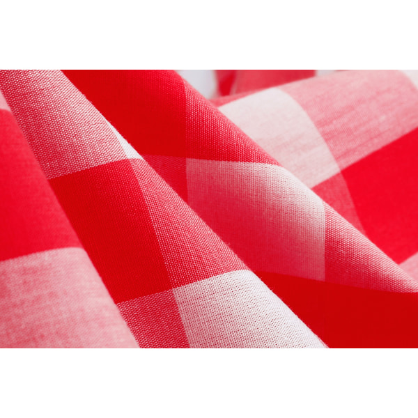 Pink Ternet Kjole til Kvinder Pink Gingham Kjole Vintage Rockabilly Kjoler Red S