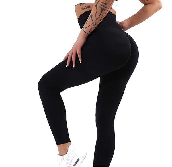 Leggings med hög midja för kvinnor black S
