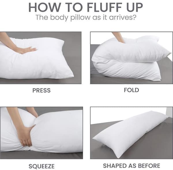 Hvit Fullkropps Pute for Voksne til Søvn 48*74CM