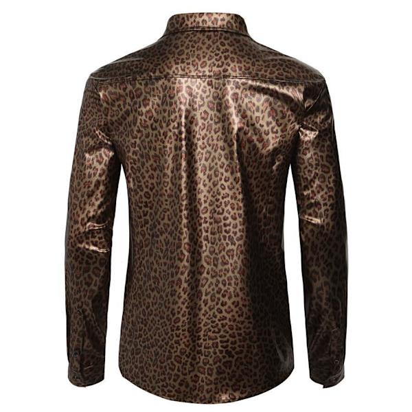 Print skjortor för män Långärmade casual 3XL