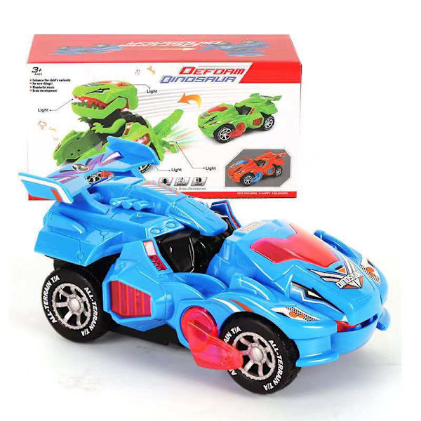 Elektrisk Automatisk Dinosaur Transformerbil blue