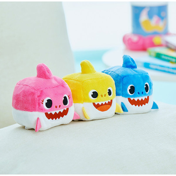 Baby Shark Nesting Dolls, Bløde Terningfigurer Der Spiller Musik Blue