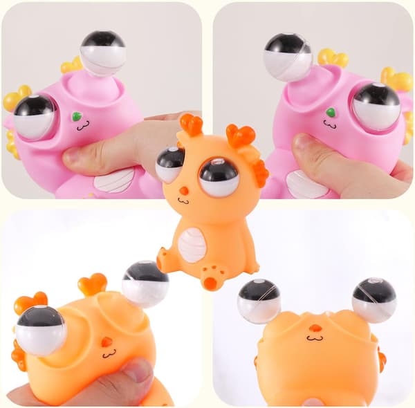 Fidget Pop Leksaker, Ögonpoppande Mjuka Fidget Leksaker Pink