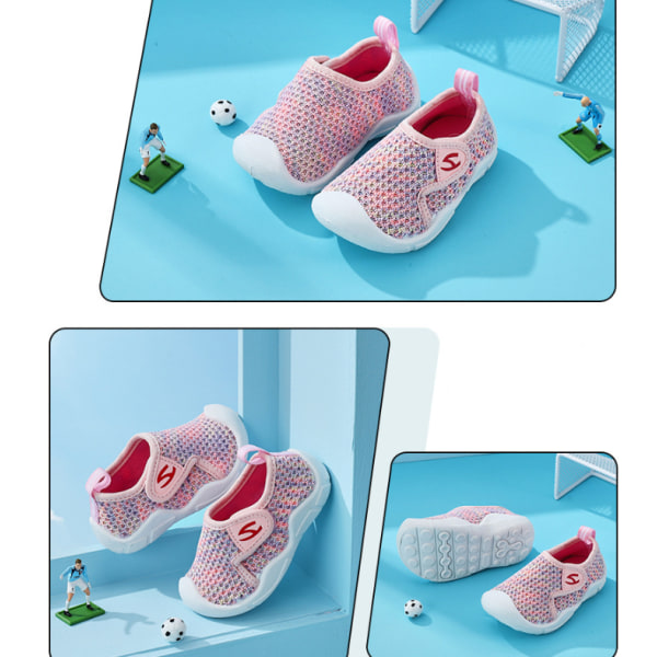 Toddler Halkfria lätta promenadsportskor Rose Red 24