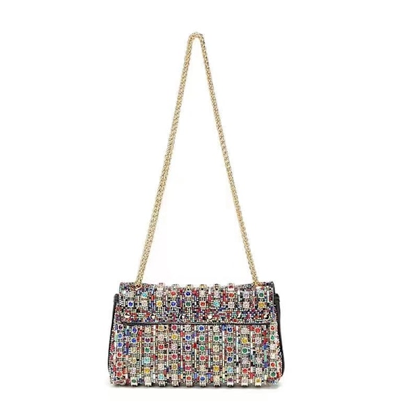 Naisten Kiiltävä Rhinestone-Iltapuku Käsilaukku Yellow